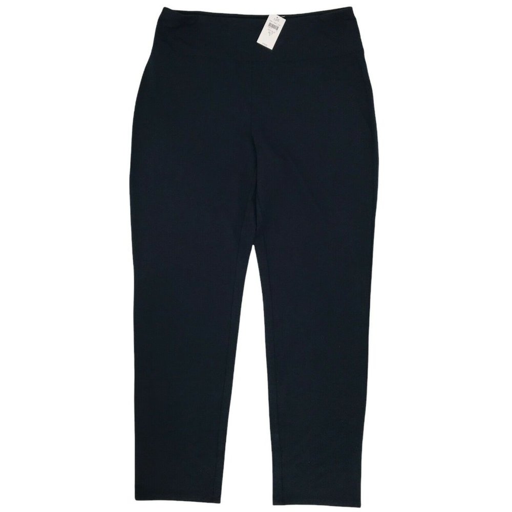 J. Jill Women High Rise Smooth Fit Slim Ankle Knit Pull On Deep Blue Pant Sz XLT